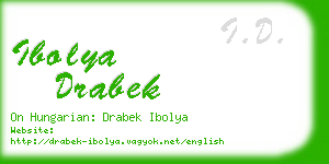 ibolya drabek business card